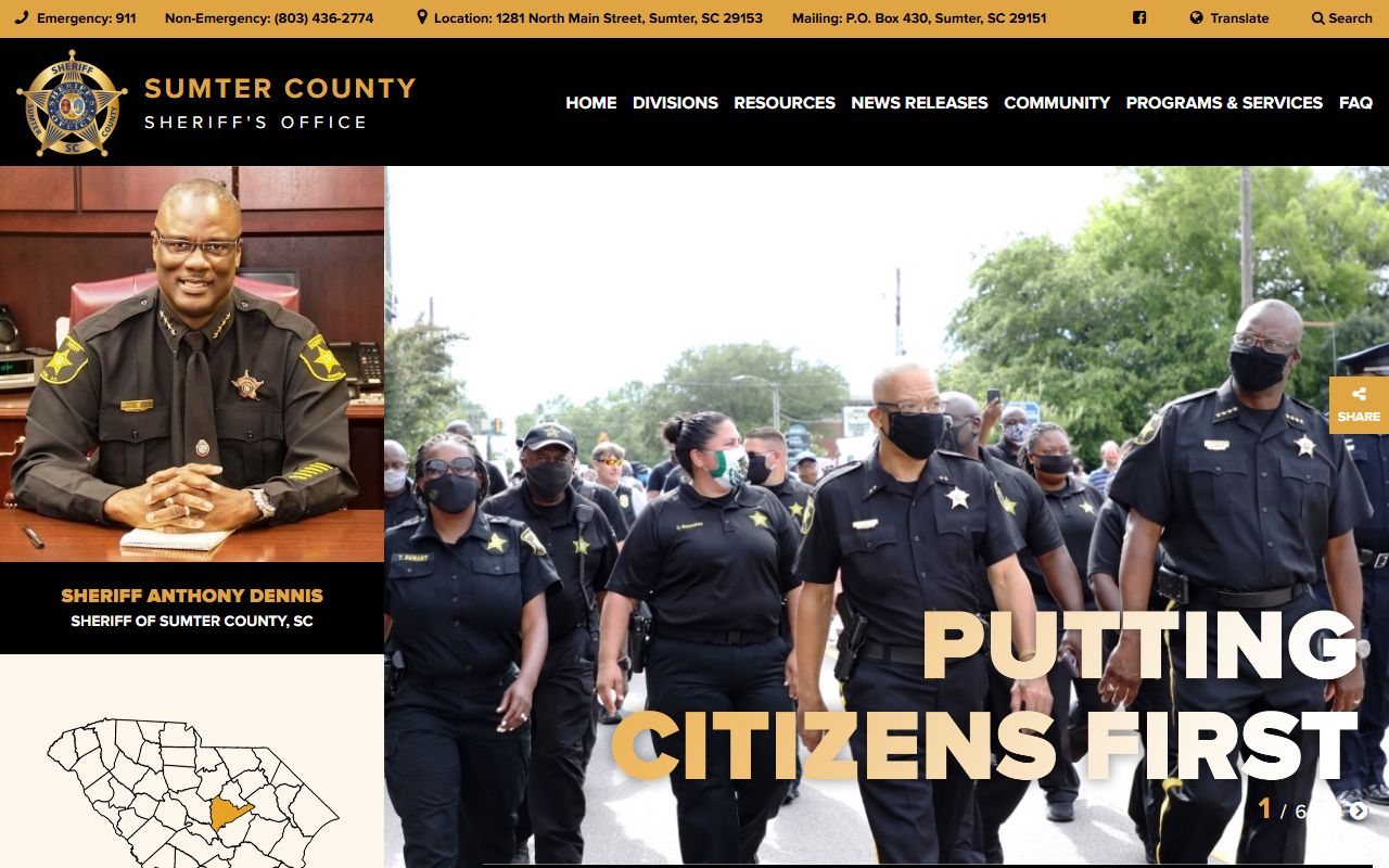 Sumter County Sheriff's Office resource for Sumter criminal history