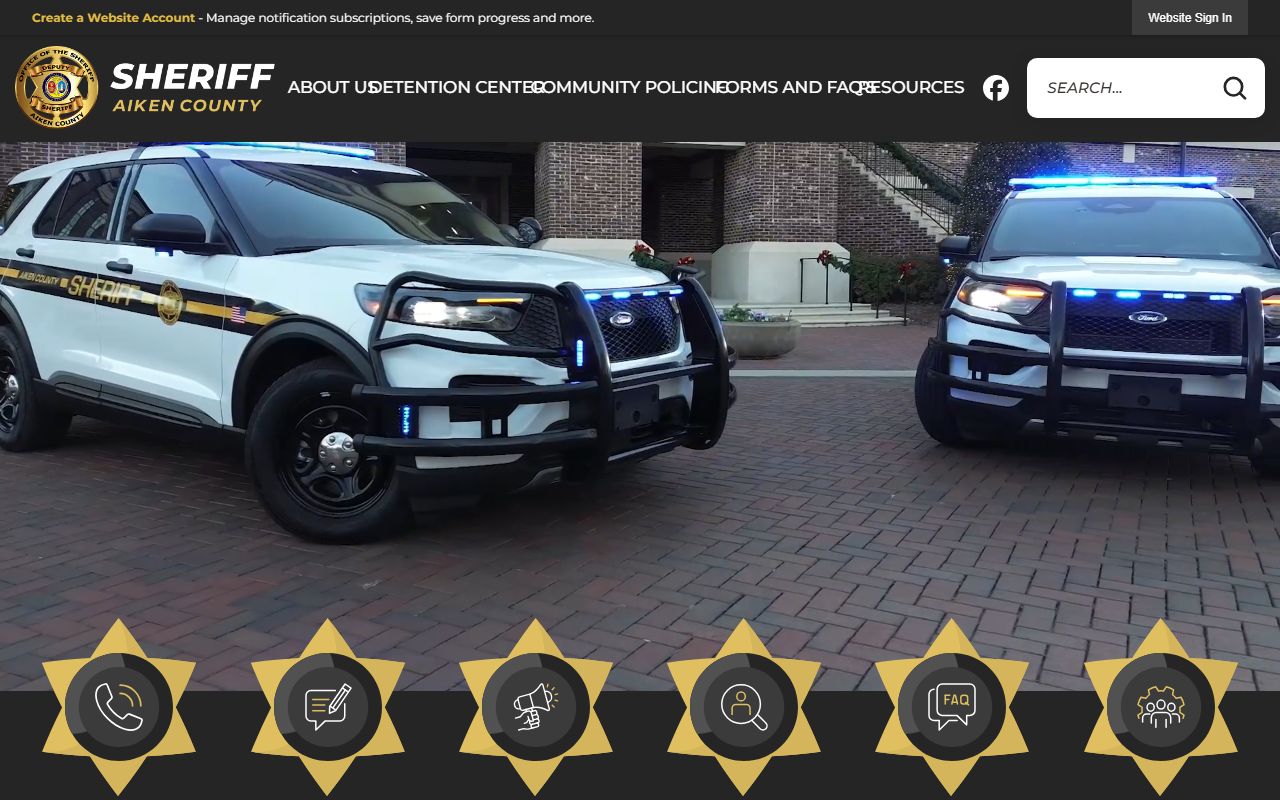 aiken County criminal history sheriff office website