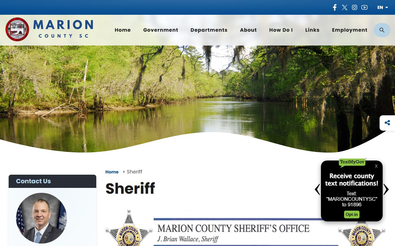 Marion County Sheriff's Office for Marion County criminal history and arrest records