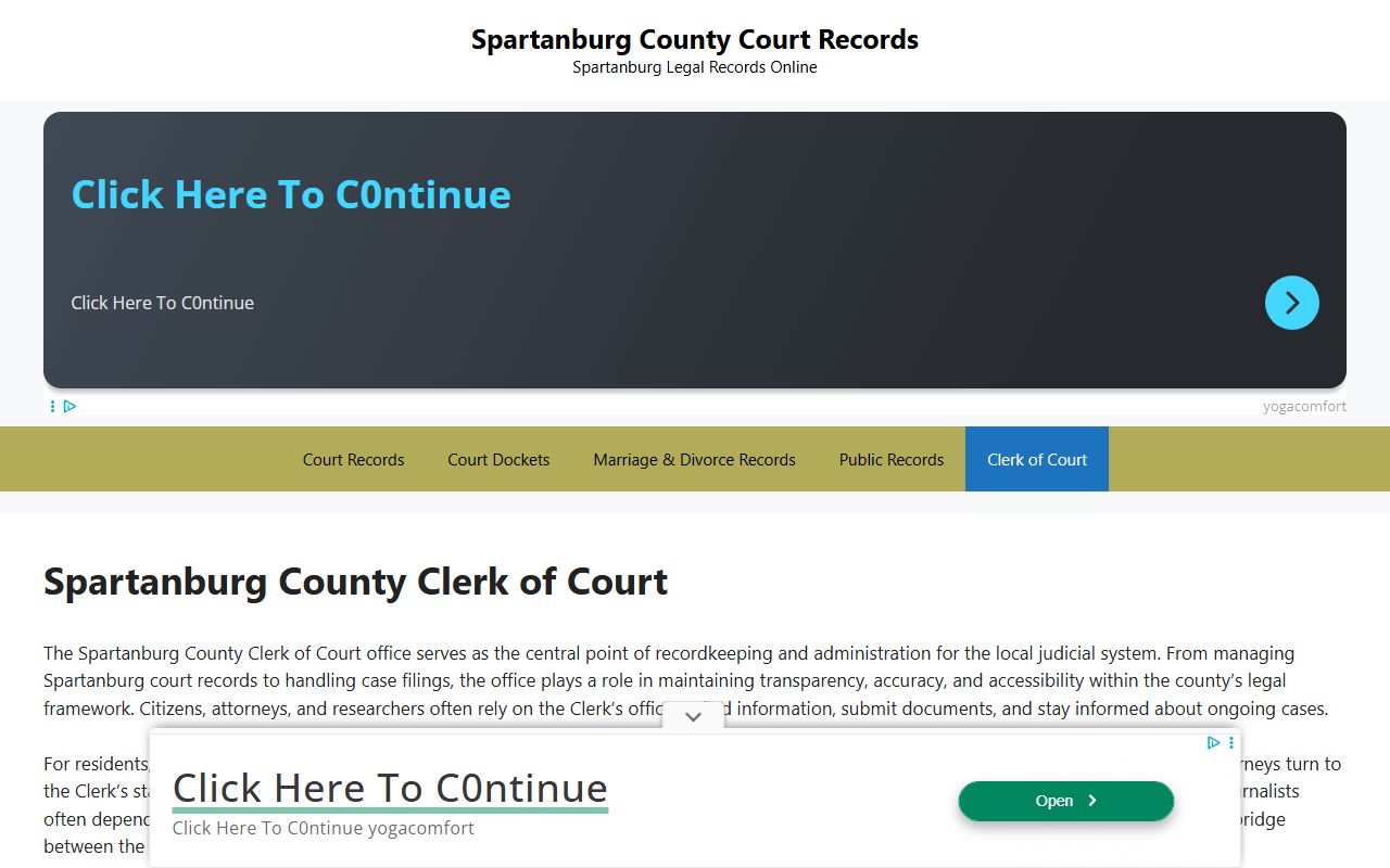 Spartanburg County Clerk of Court criminal history