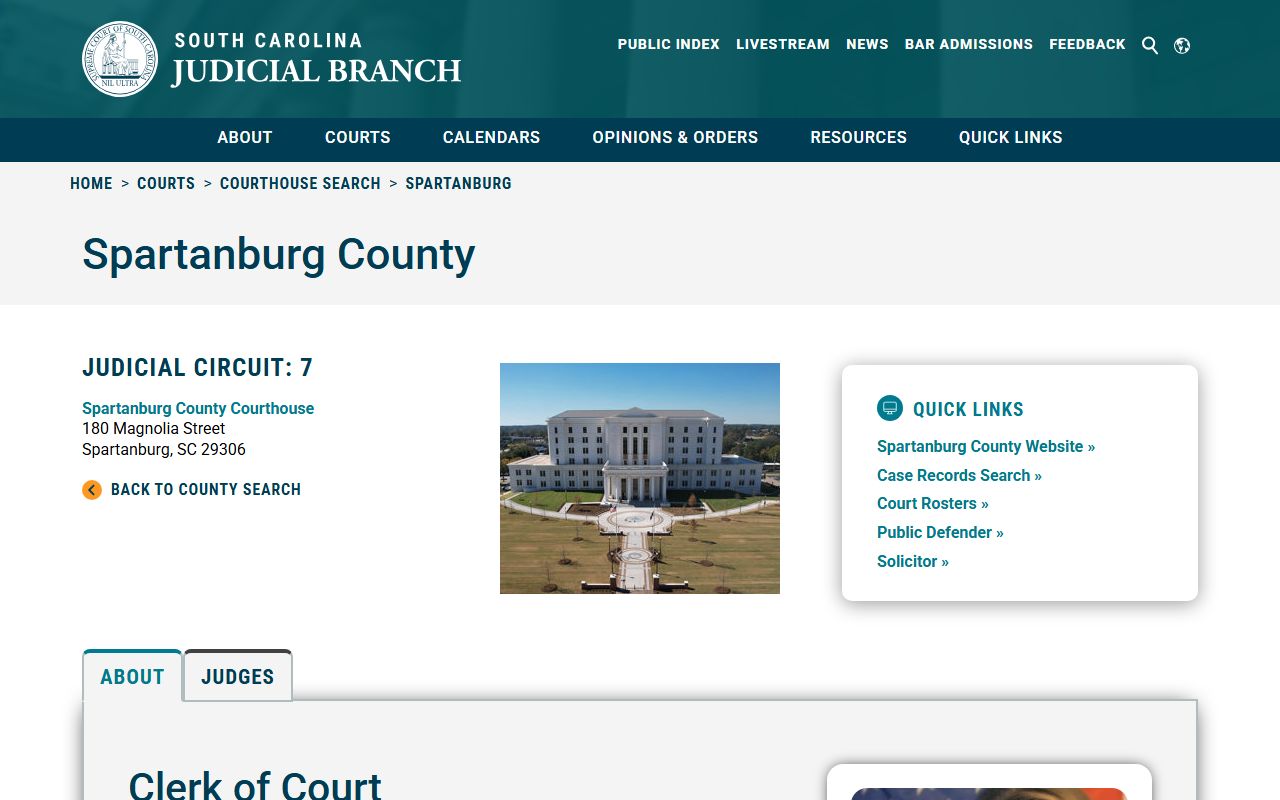 Spartanburg County court directory criminal records