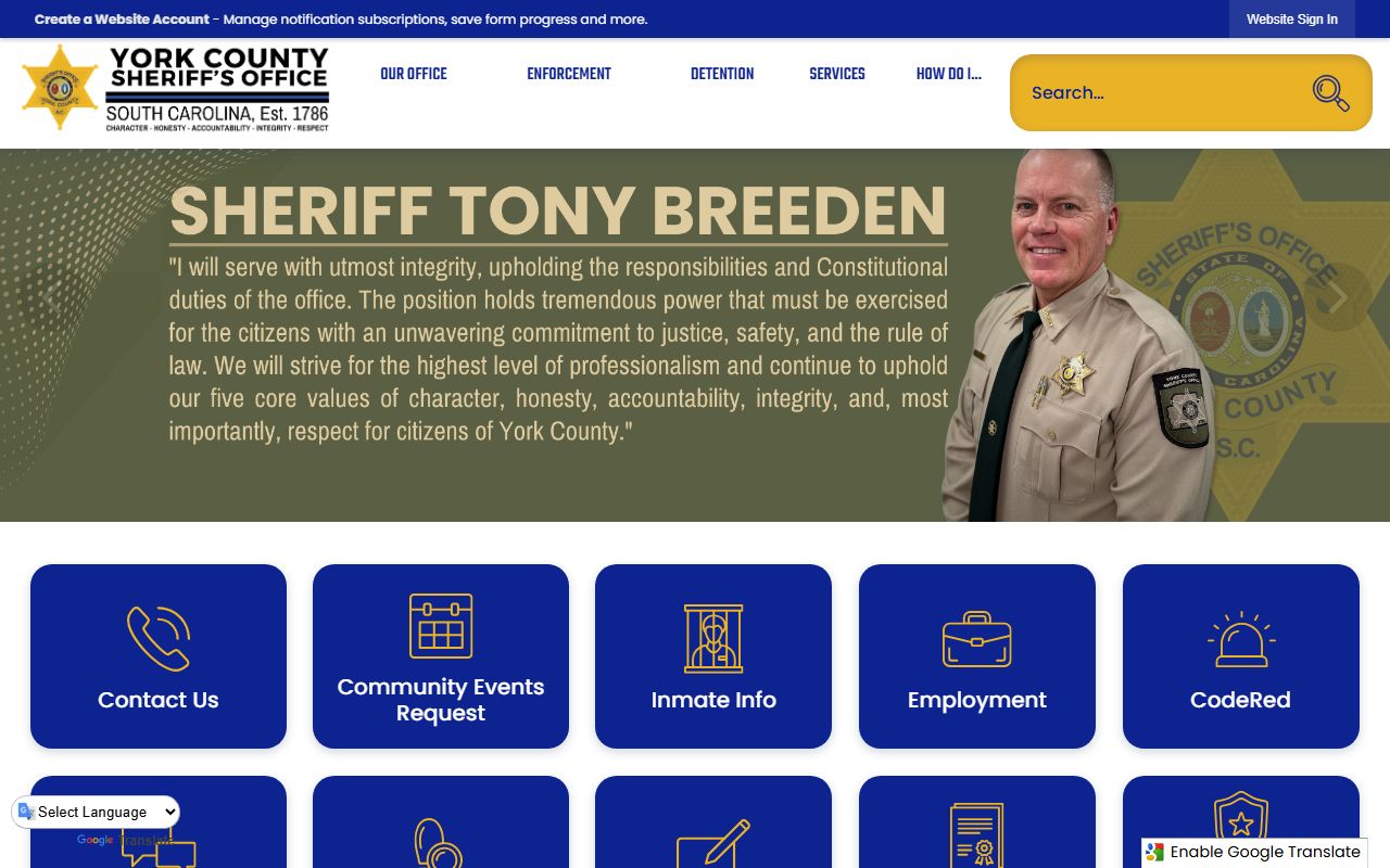 York County Sheriff's Office arrest records
